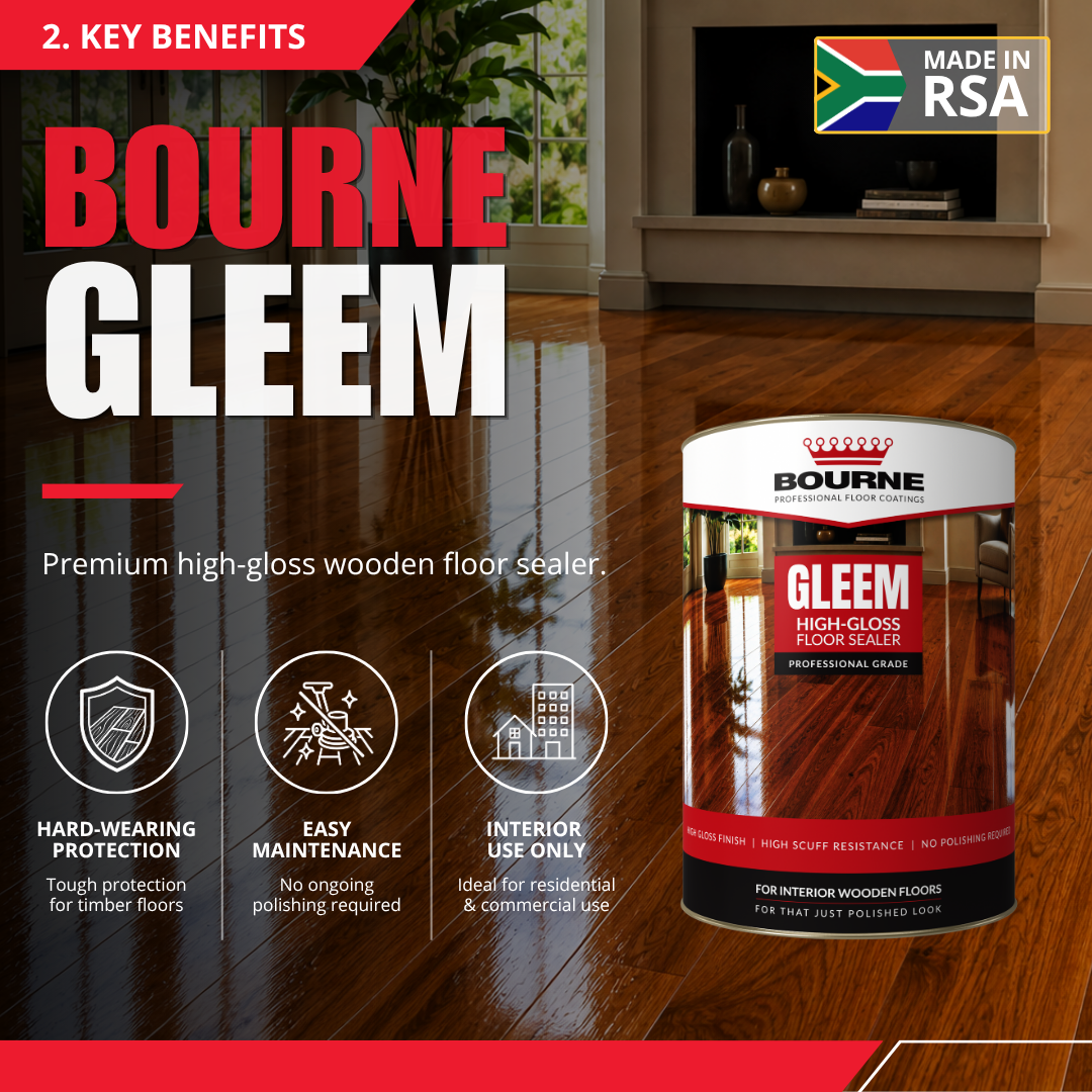 Bourne Gleem High Gloss Wooden Floor Sealer - Image 2
