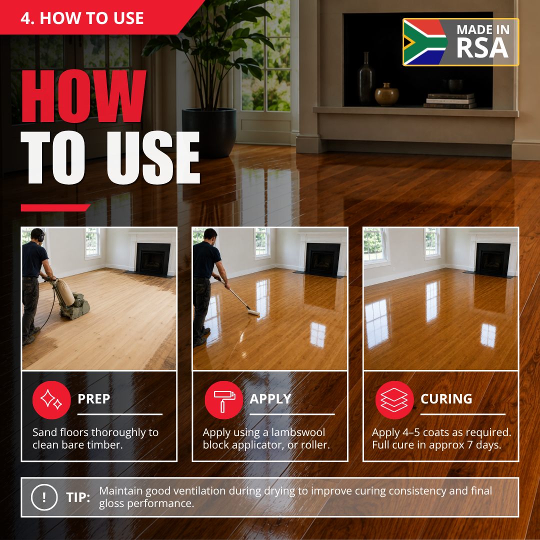 Bourne Gleem High Gloss Wooden Floor Sealer - Image 4